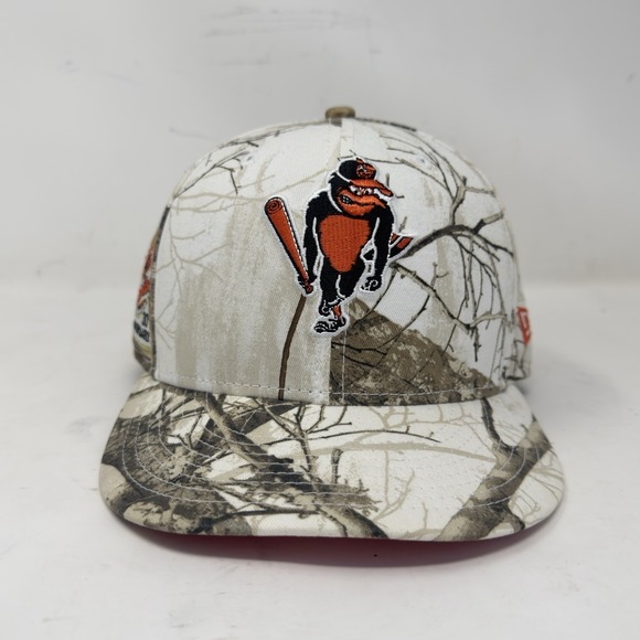 New Era Other - New Era Baltimore Orioles 59FIFTY Fitted 7 3/8 Realtree Camo Orange UV 21834031